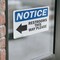 Signmission Restrooms This Way Please (Left Arrow) Sign With Symbol, 5 in W x Rectangle, Vinyl Decal OS-2PACK-NS-D-35-L-18098 - alternate 5